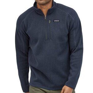 PATAGONIA Men’s Better Sweater Rib Knit 1/4 Zip Navy Sz.XS Outdoors Fleece Lined